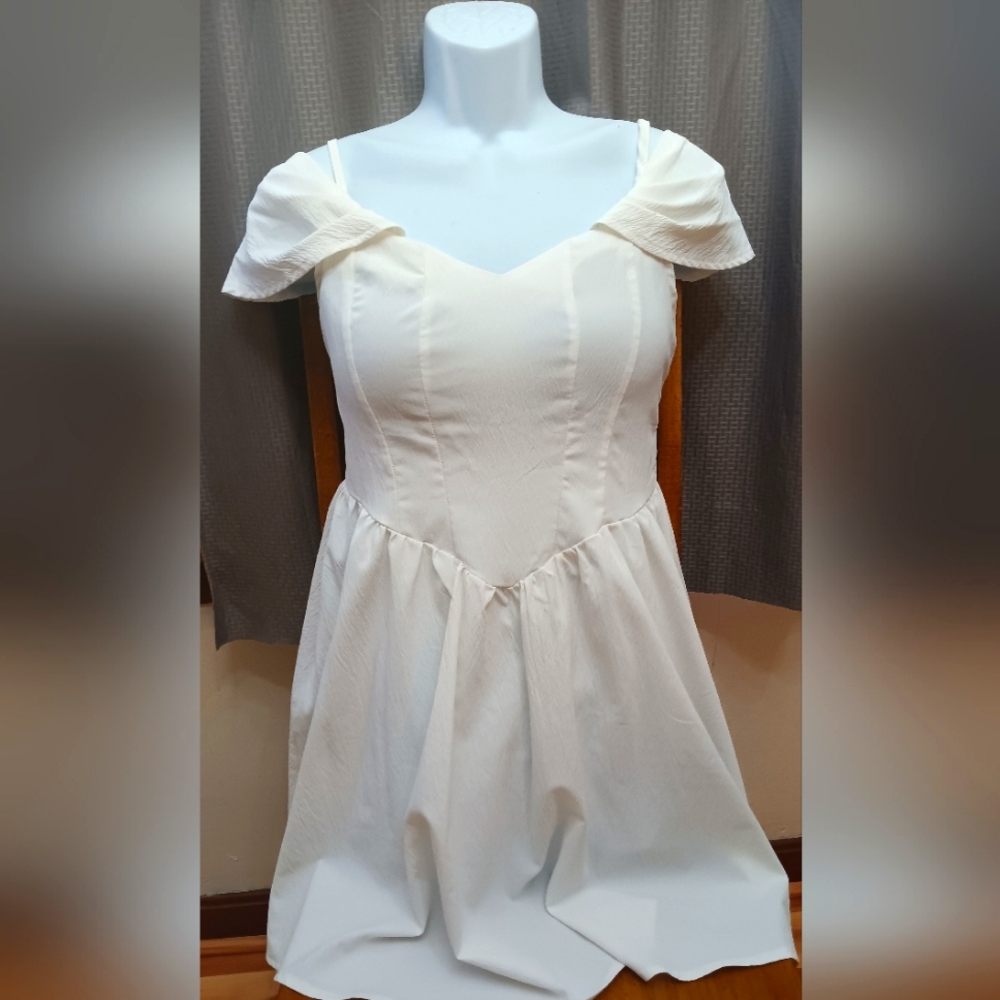 White mini dress